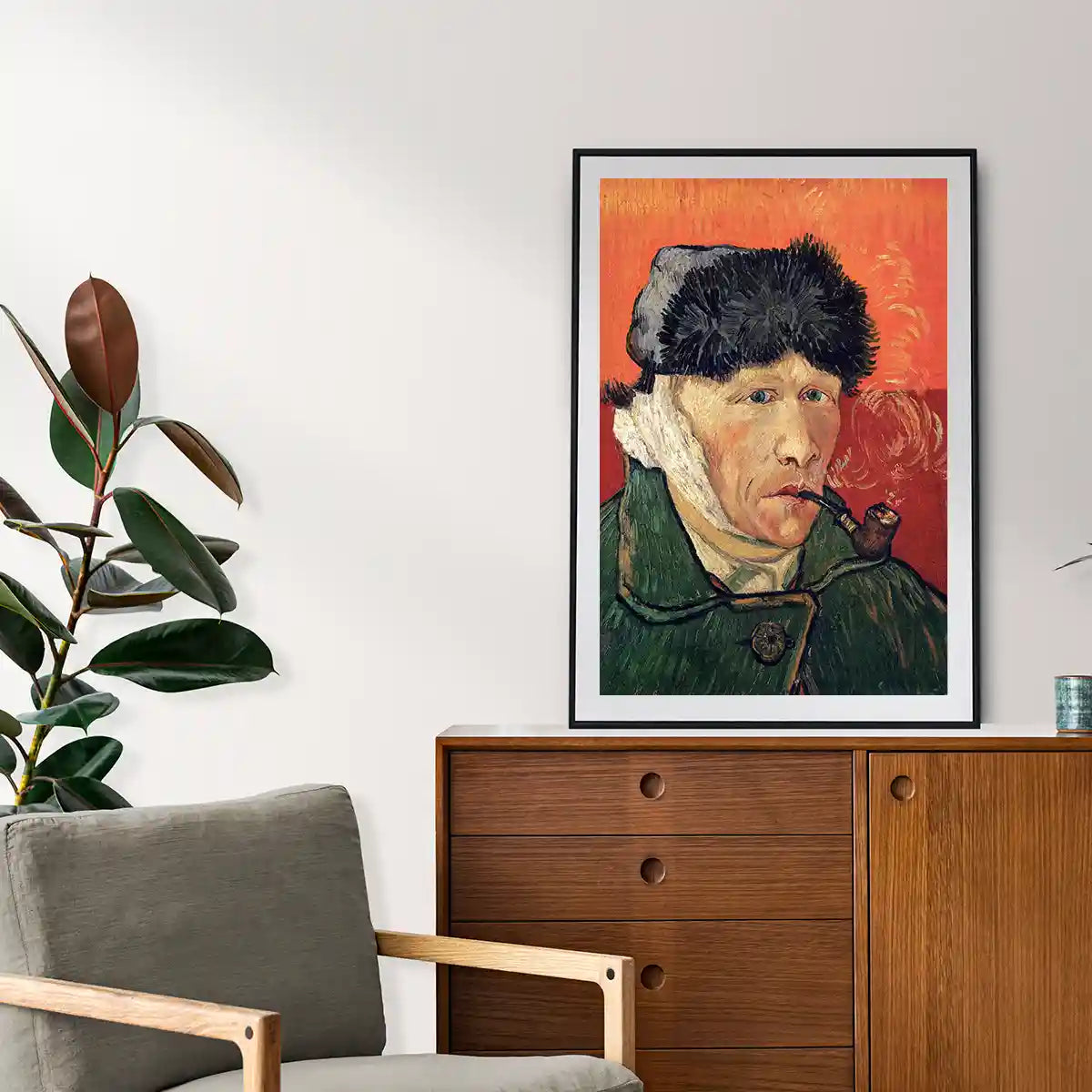 Self Portrait With Bandaged Ear and Pipe by Vincent Van Gogh 1889