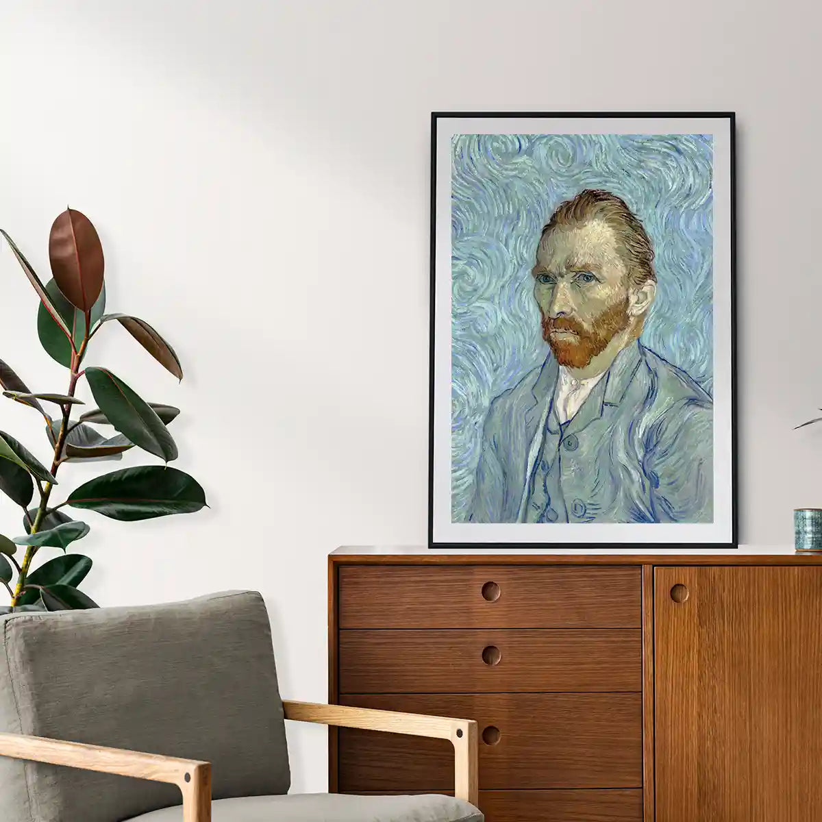 Self Portrait in Blue Coat by Vincent Van Gogh 1889