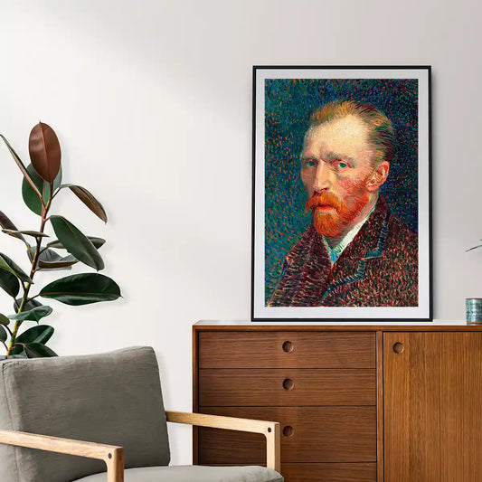 Self Portrait in Red Coat by Vincent Van Gogh 1887