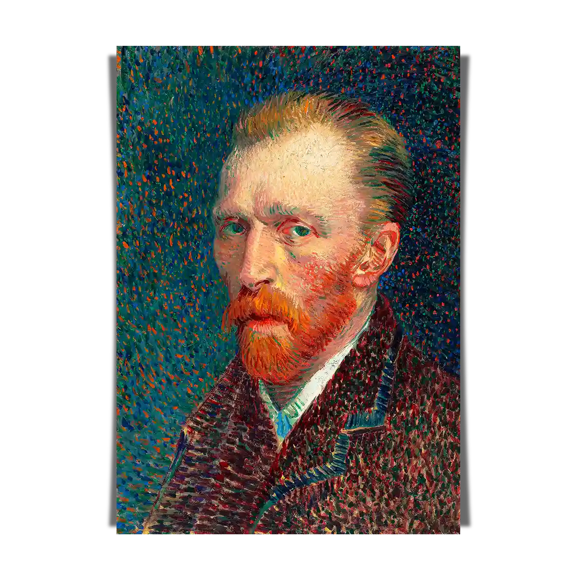 Self Portrait in Red Coat by Vincent Van Gogh 1887