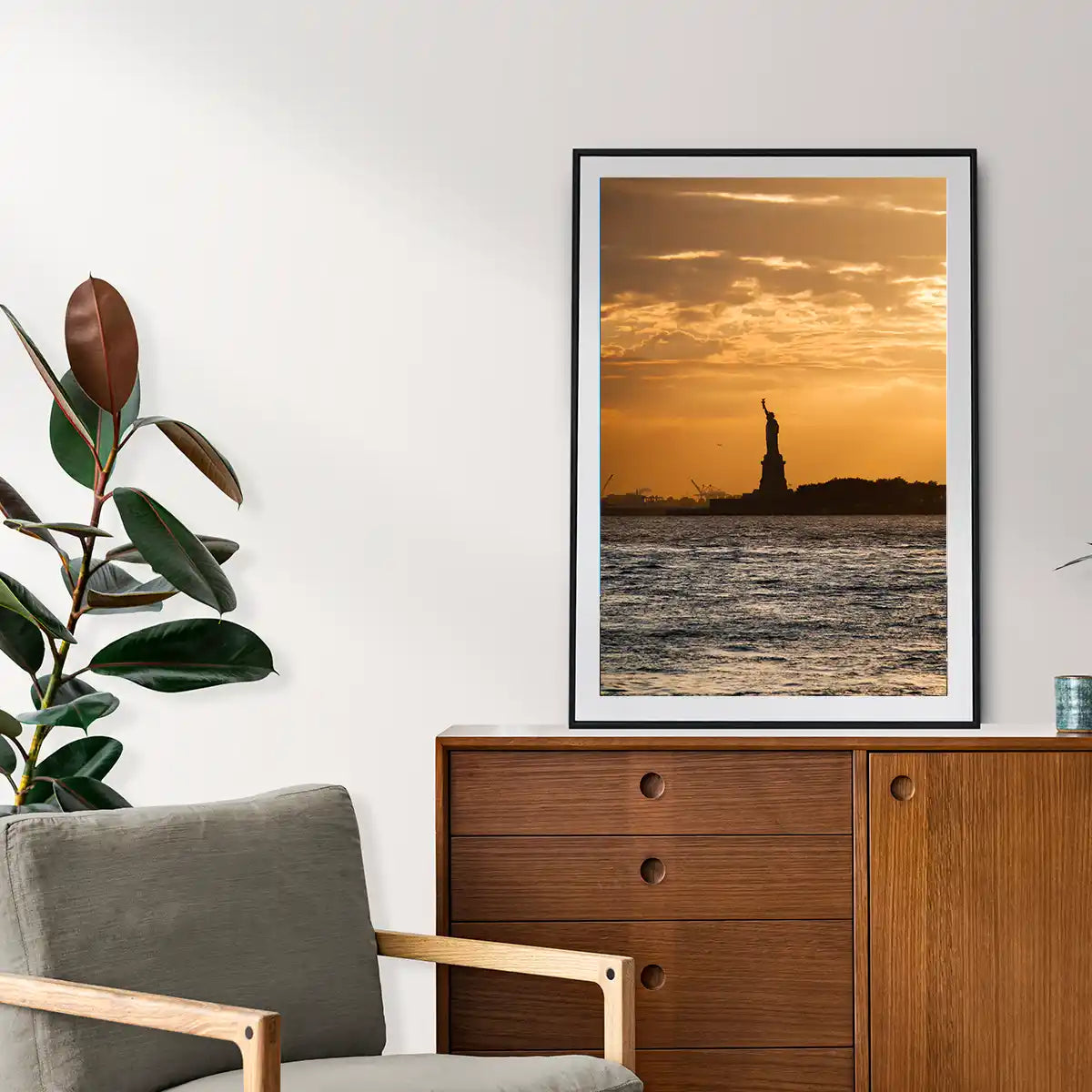 The Statue of Liberty Viewed From Hudson River