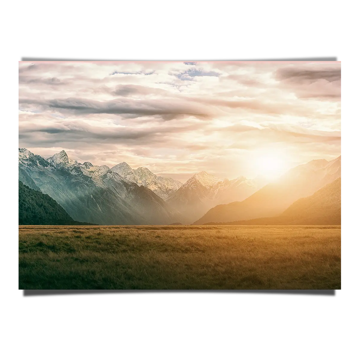 Sunset Shining Through Clouds