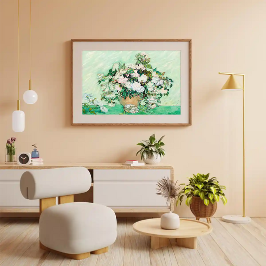 Vase With Pink Roses by Vincent Van Gogh 1890