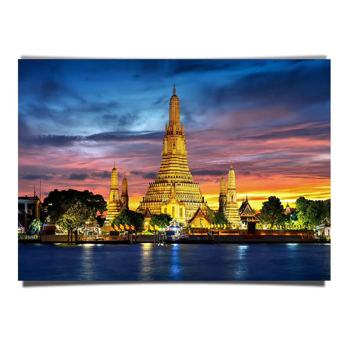 Wat Arun Temple in Sunset Bangkok Thailand