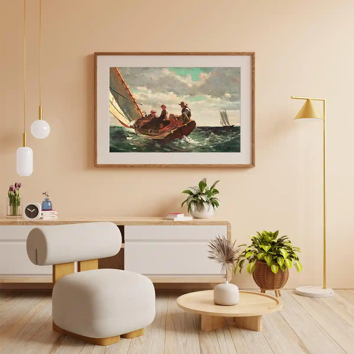 Breezing Up A Fair Wind by Winslow Homer 1873-1876