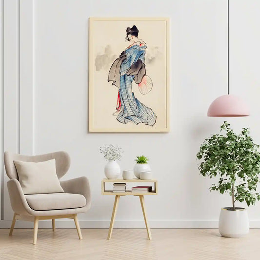 Woman in Kimono by Katsushika Hokusai