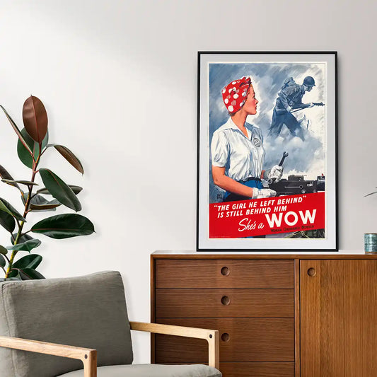 Women Ordinance Worker In Red Scarf