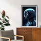 Female Astronaut in Space Suit Side View Portrait