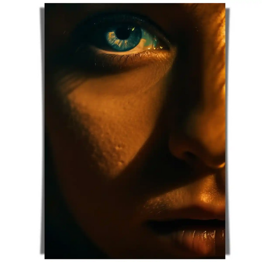 Sunlit Orange Portrait of a Girl - Right