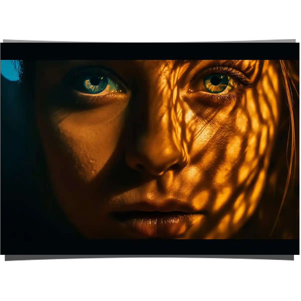 Sunlit Orange Portrait of a Girl