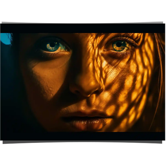 Sunlit Orange Portrait of a Girl