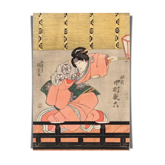 Nakamura Utaroku Lapsenhoitaja Masaokan Roolissa by Utagawa Kunisada 1830