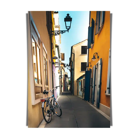 Colourful Streets in Traditional Town of Caorle Italy