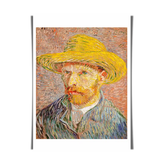 Self Portrait in Straw Hat by Vincent Van Gogh 1887