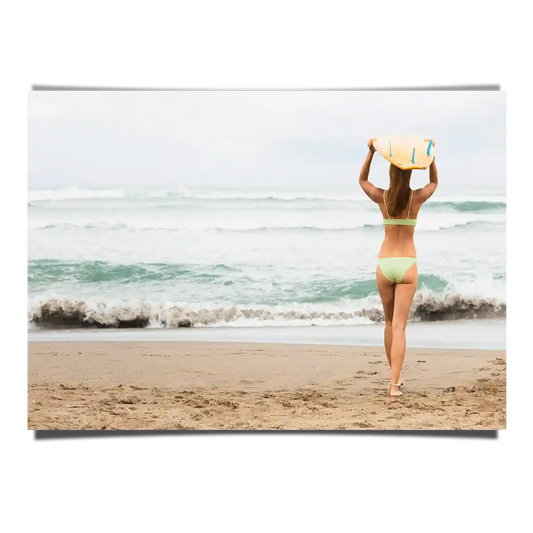 Surfer Woman Heading to the Beach
