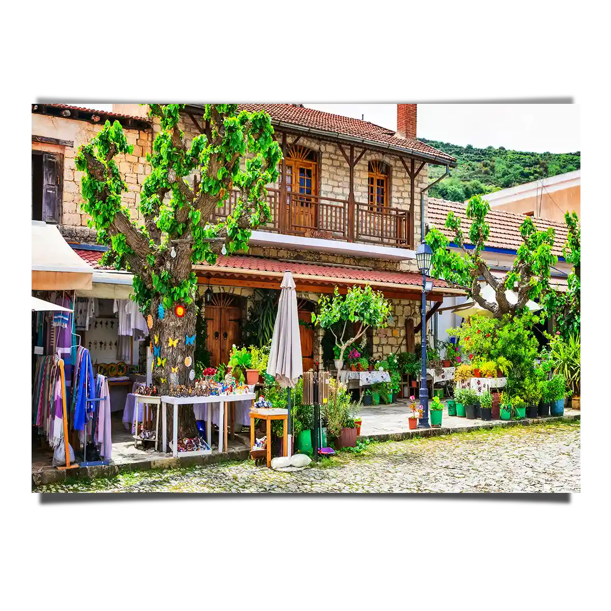 Traditional Shop Front Street Villages in Cyprus Island