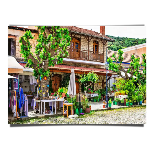 Traditional Shop Front Street Villages in Cyprus Island