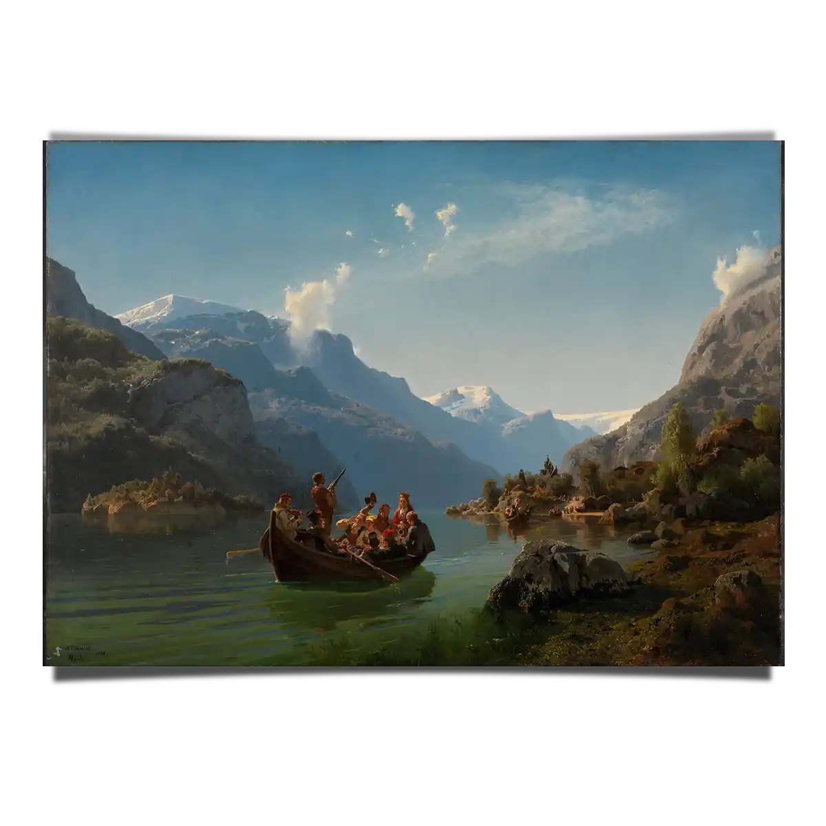 Bridal Procession on the Hardangerfjord 1848 by Adolph Tidemand & Hans Gude