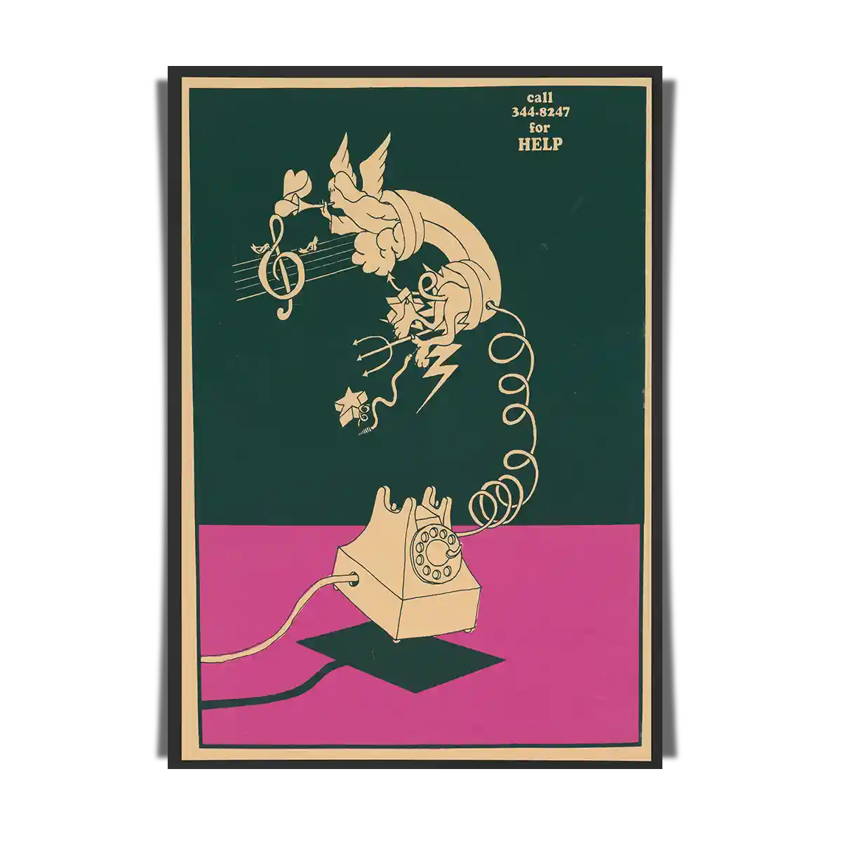 Call For Help Retro Poster by Lanny Sommese 1943