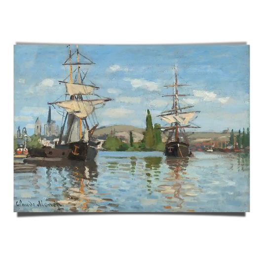Ships Riding on The Seine at Rouen by Claude Monet 1872-1873