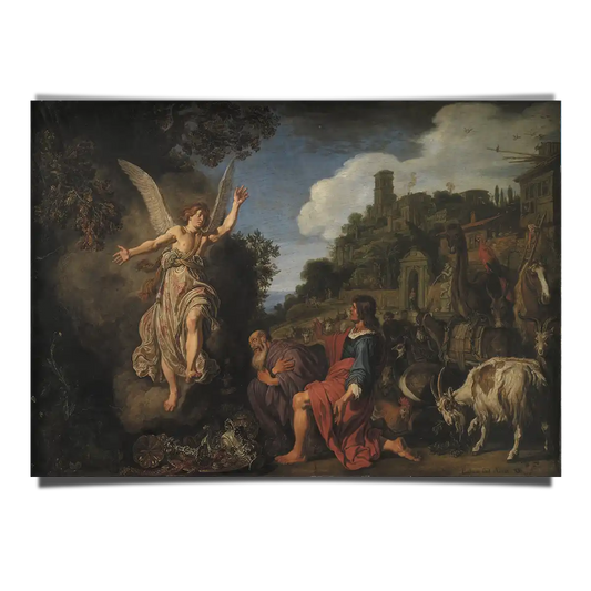 The Angel Raphael Takes Leave of Old Tobit and his Son Tobias 1618