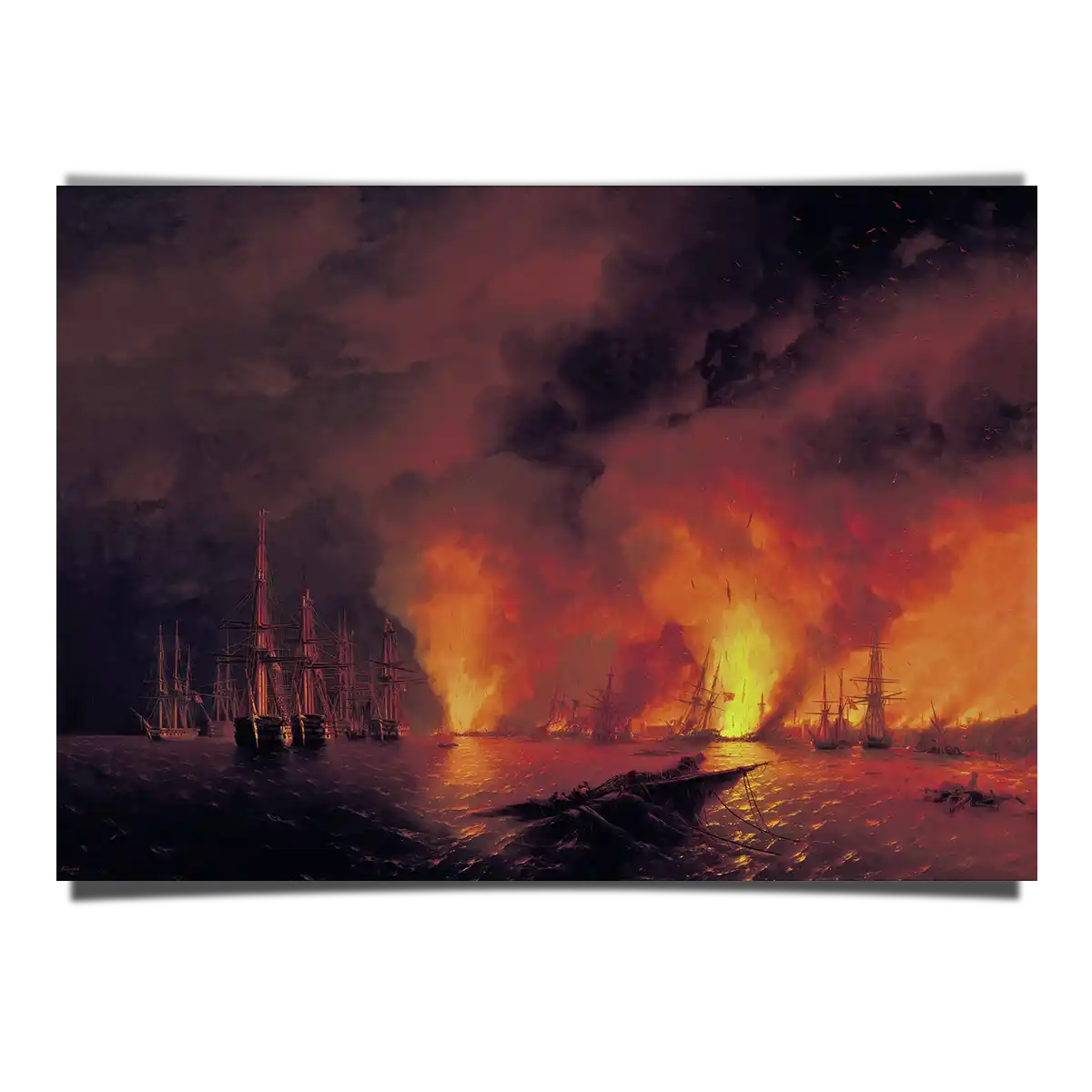 The Battle of Sinopon by Ivan Aivazovsky 1853