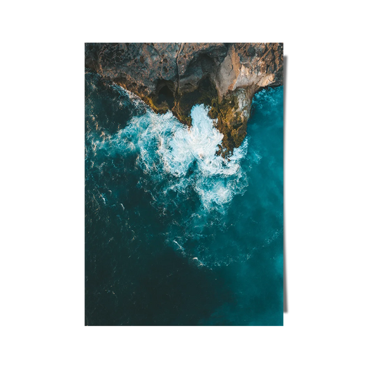 Aerial Shot Of Beach Cliff