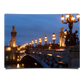 Pont Alexandre III Deck Arch Bridge Lights up at Dawn