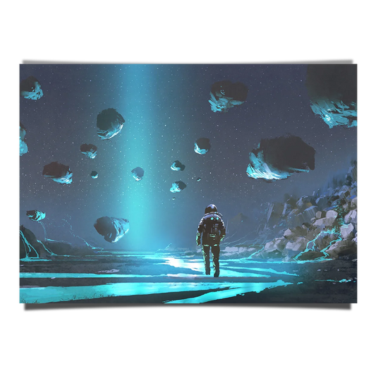 Astronaut On Turquoise Planet