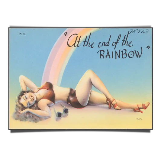 End Of The Rainbow - Classic Pin Up Girl Poster in 1940s