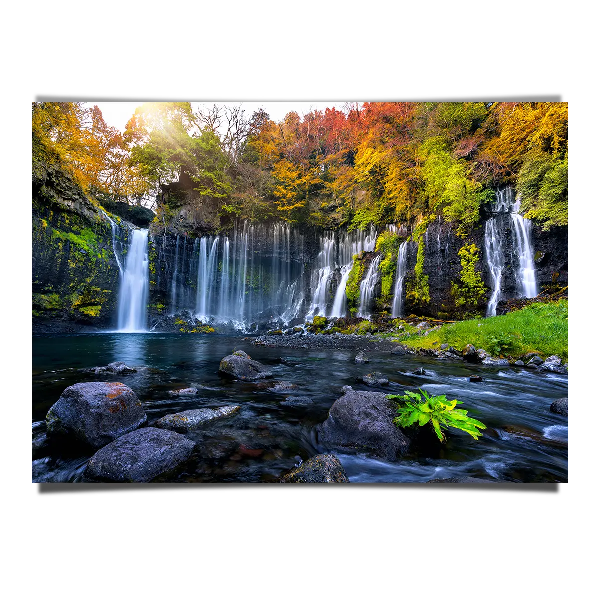 Shiraito Japan Waterfall in Autumn