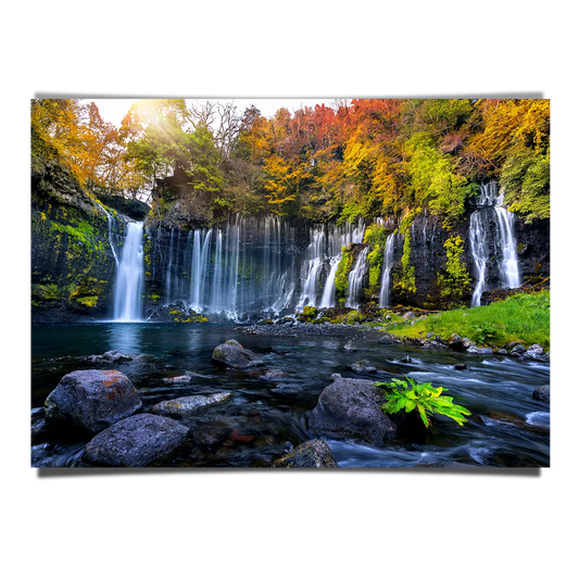 Shiraito Japan Waterfall in Autumn