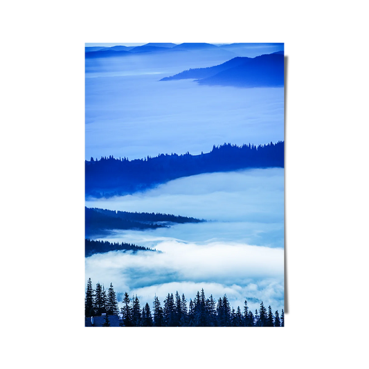 Beautiful Dark Blue Mountain