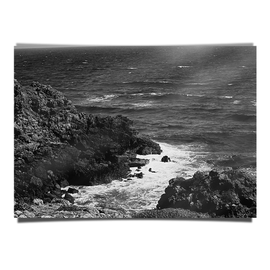 Black And White Ocean Coast