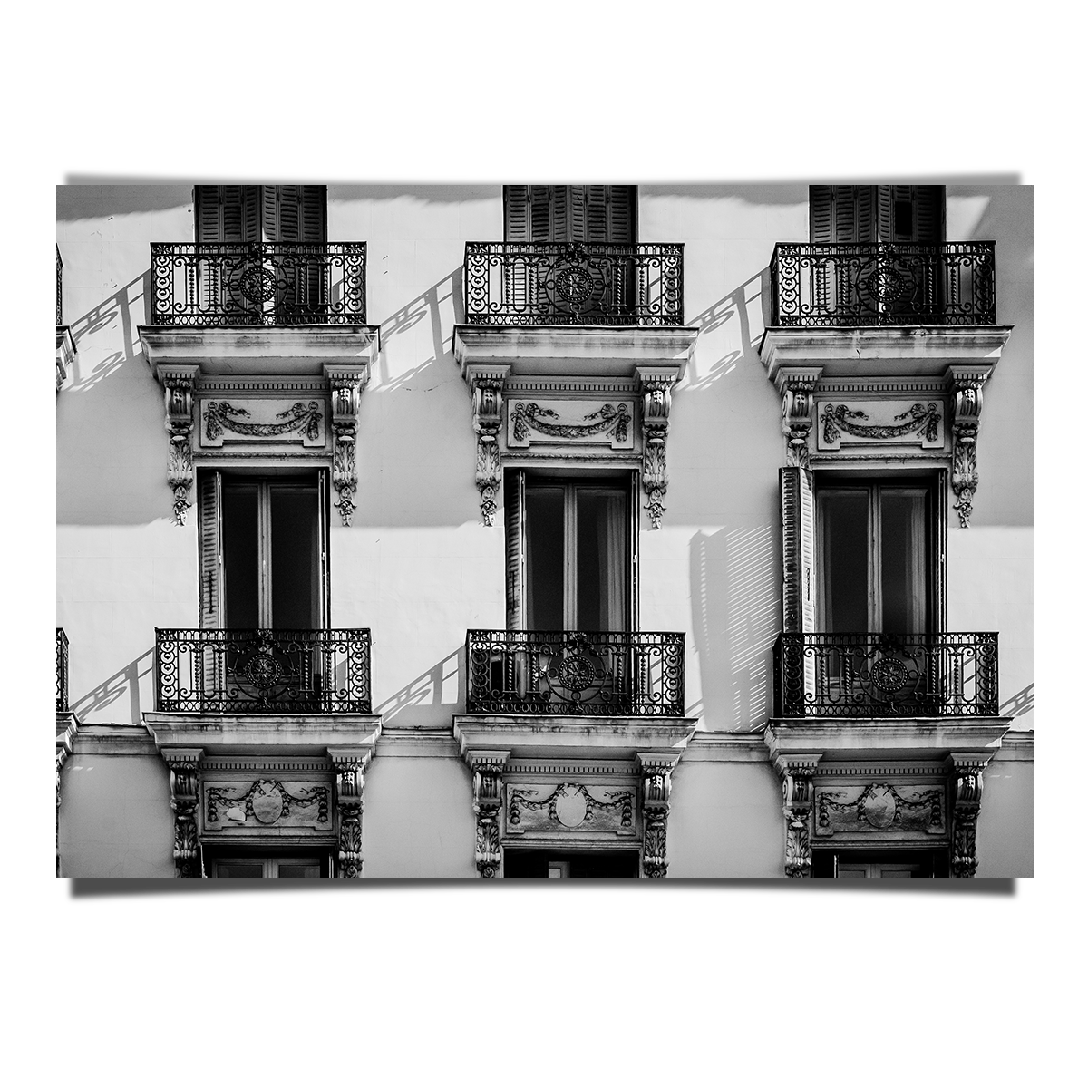 Black And White Vintage Balcony