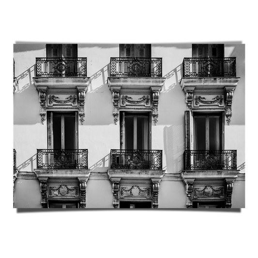 Black And White Vintage Balcony