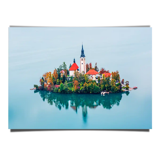 Pilgrimage Church of the Assumption of Mary in the Island of Lake Bled Slovenia