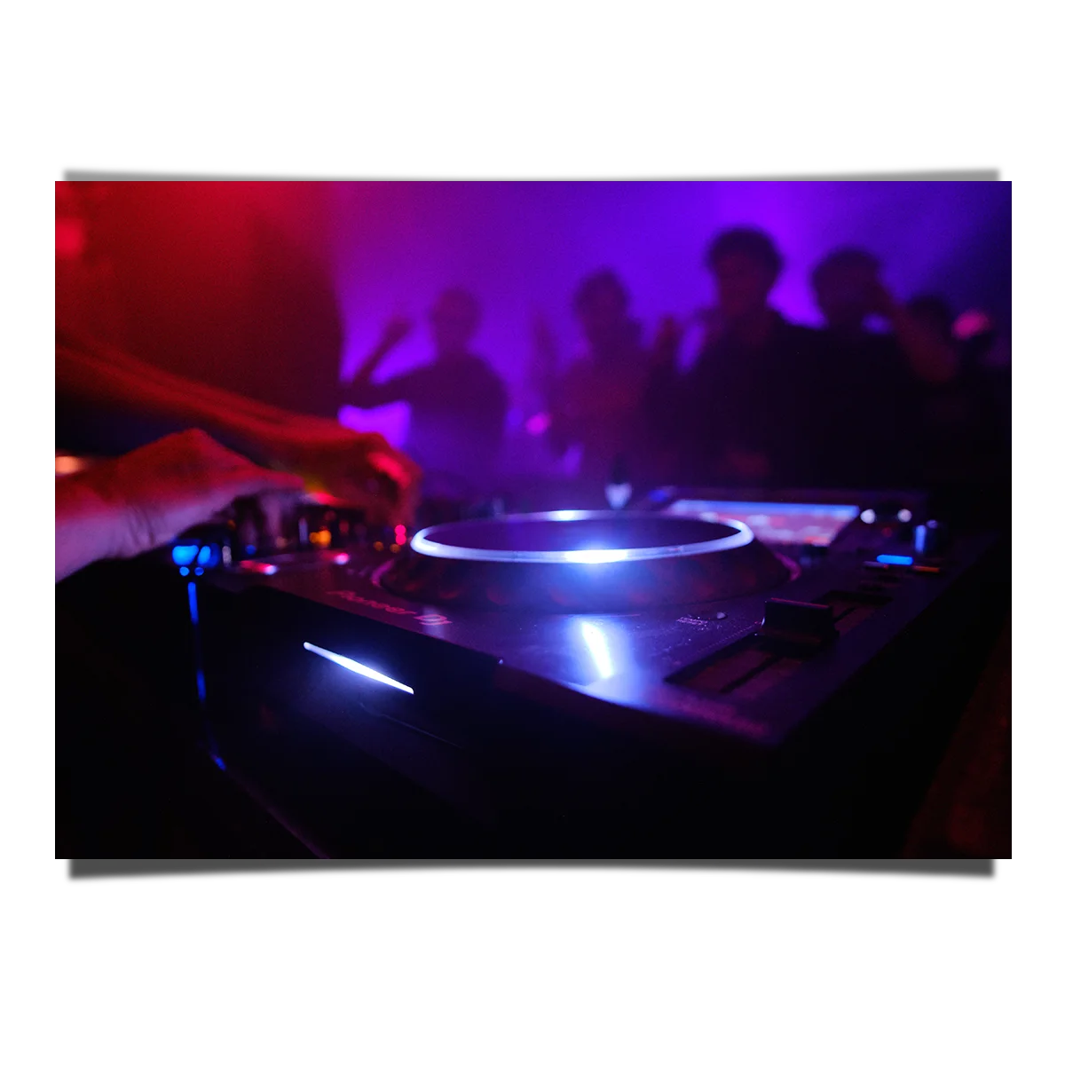 Close Up Shot Of Dj Mixer