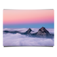 Fronalpstock Mountain Peak of Switzerland in Pink Blue Sky