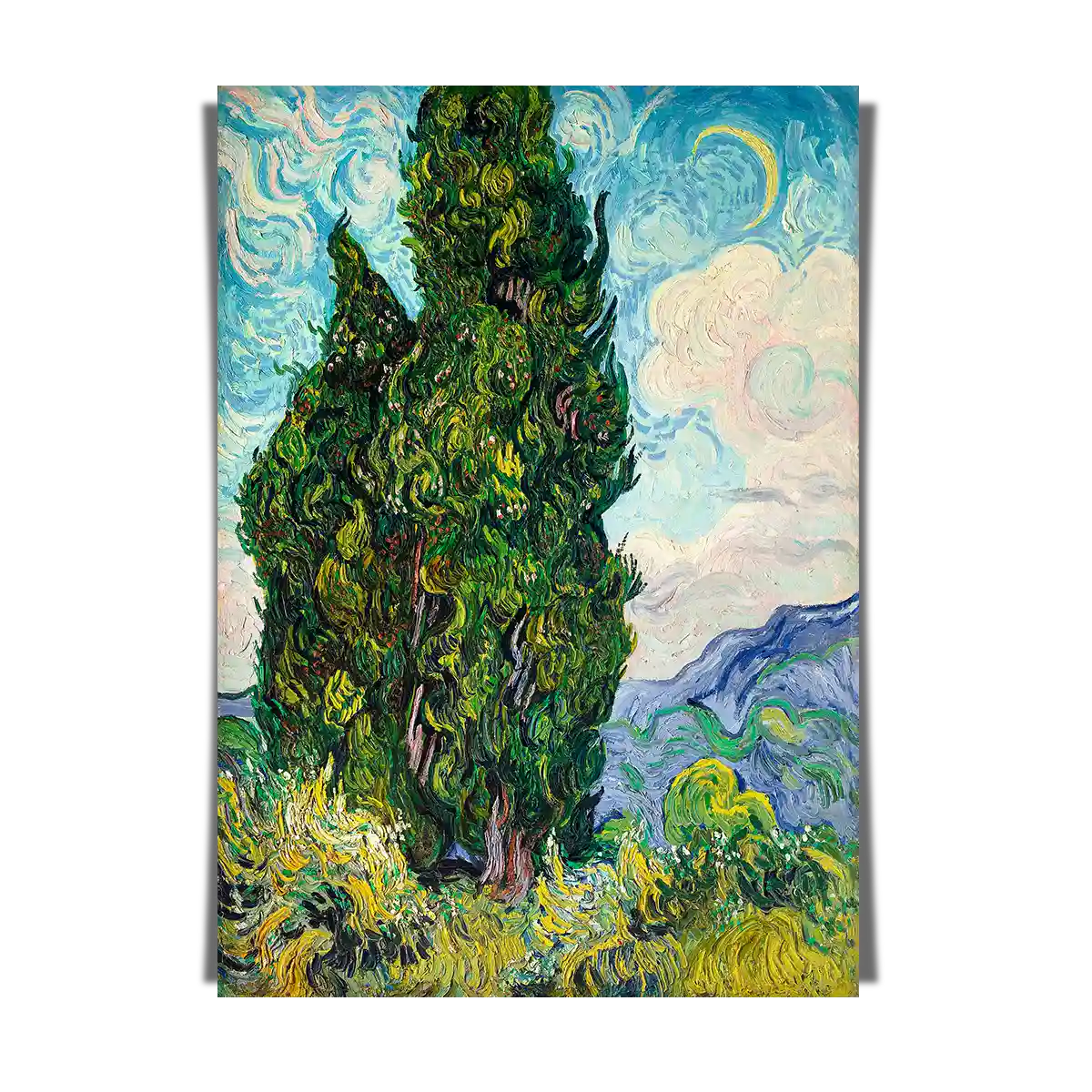 Cypresses by Vincent Van Gogh 1889