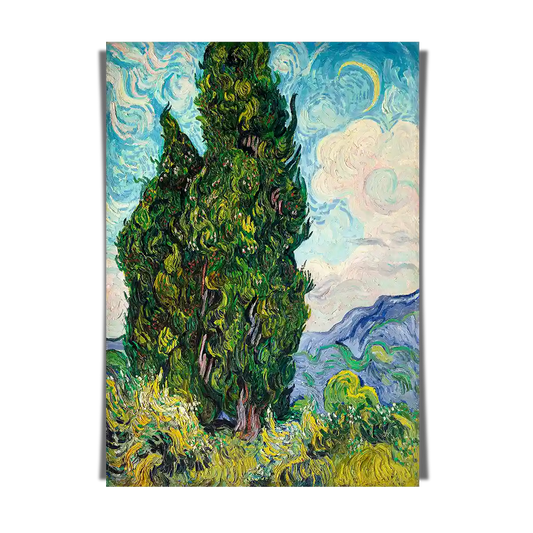 Cypresses by Vincent Van Gogh 1889
