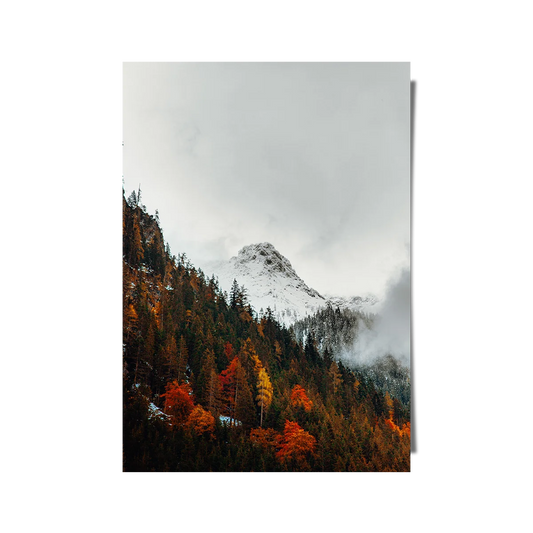 Daytime View Of Mountain Covered In Snow