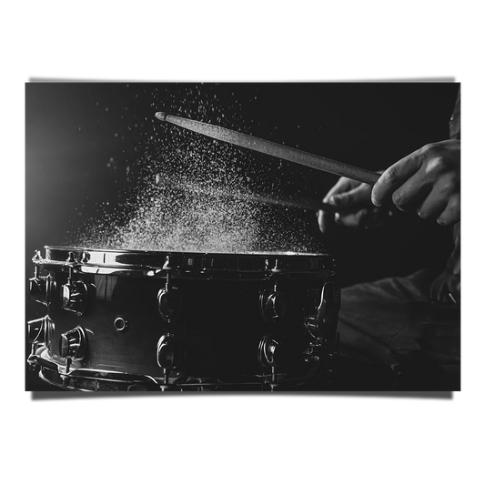 Drumsticks Hitting Snare