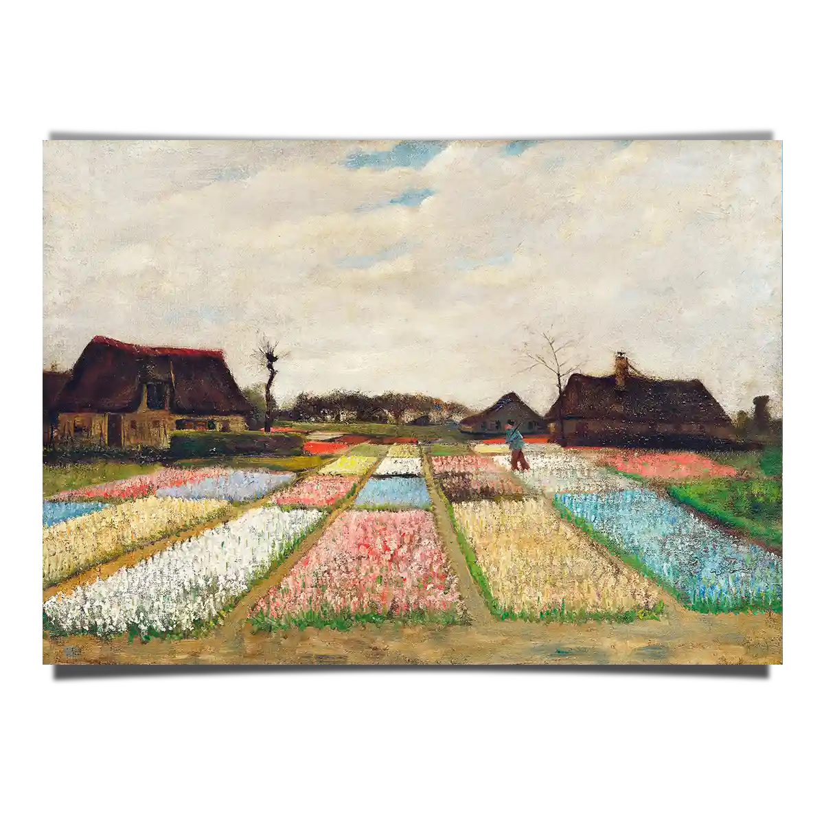 Flower Beds In Holland by Vincent Van Gogh 1883