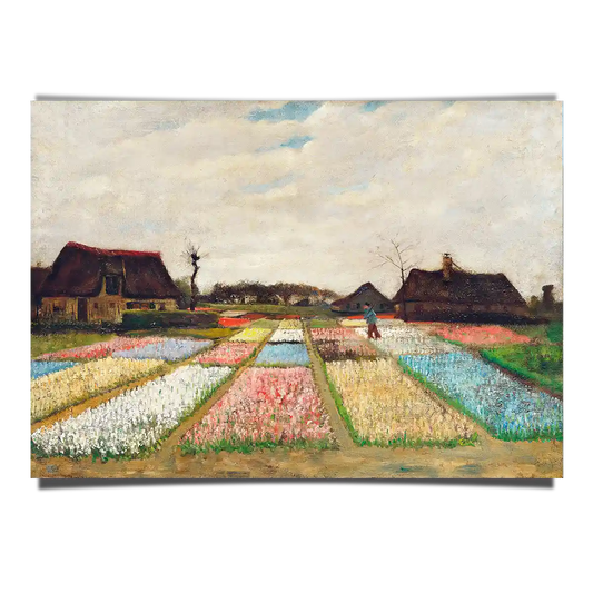 Flower Beds In Holland by Vincent Van Gogh 1883
