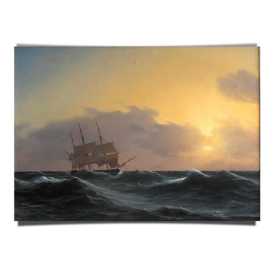 Frigate In A Storm With Rigged Undersails