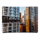 Glass Panels on City Downtown Reflecting The Sunset