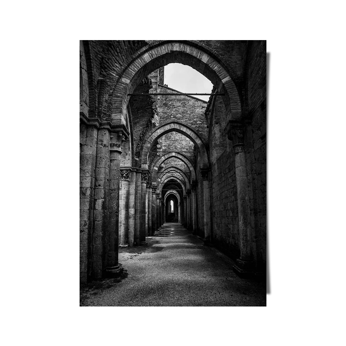 Hallway With Pillars