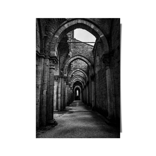 Hallway With Pillars
