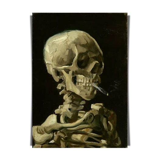 Skeleton With Burning Cigarette by Vincent Van Gogh